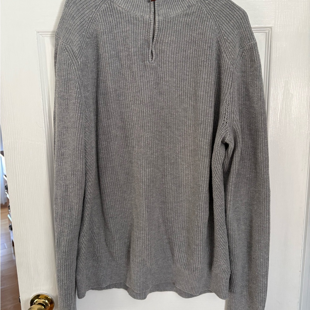 Banana Republic Men's Zip-Up Sweater in Light Gray